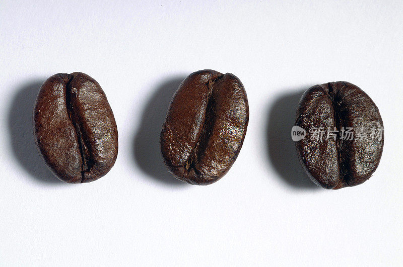 Roasted coffee beans close-up.